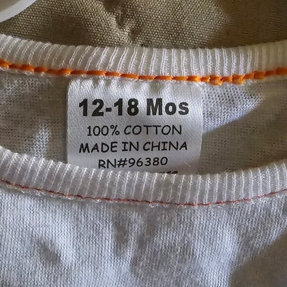 Brand New White Frog Cotton T-shirt 12-18 Months - Picture 3 of 3